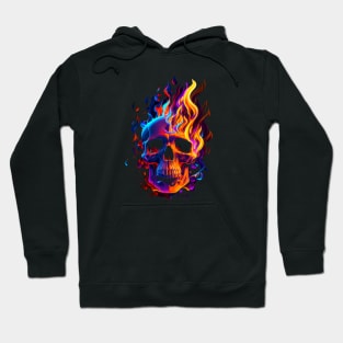 Psychedelic Flaming Skull #1 Hoodie